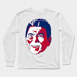 Ronald Reagan Red White and Blue Long Sleeve T-Shirt